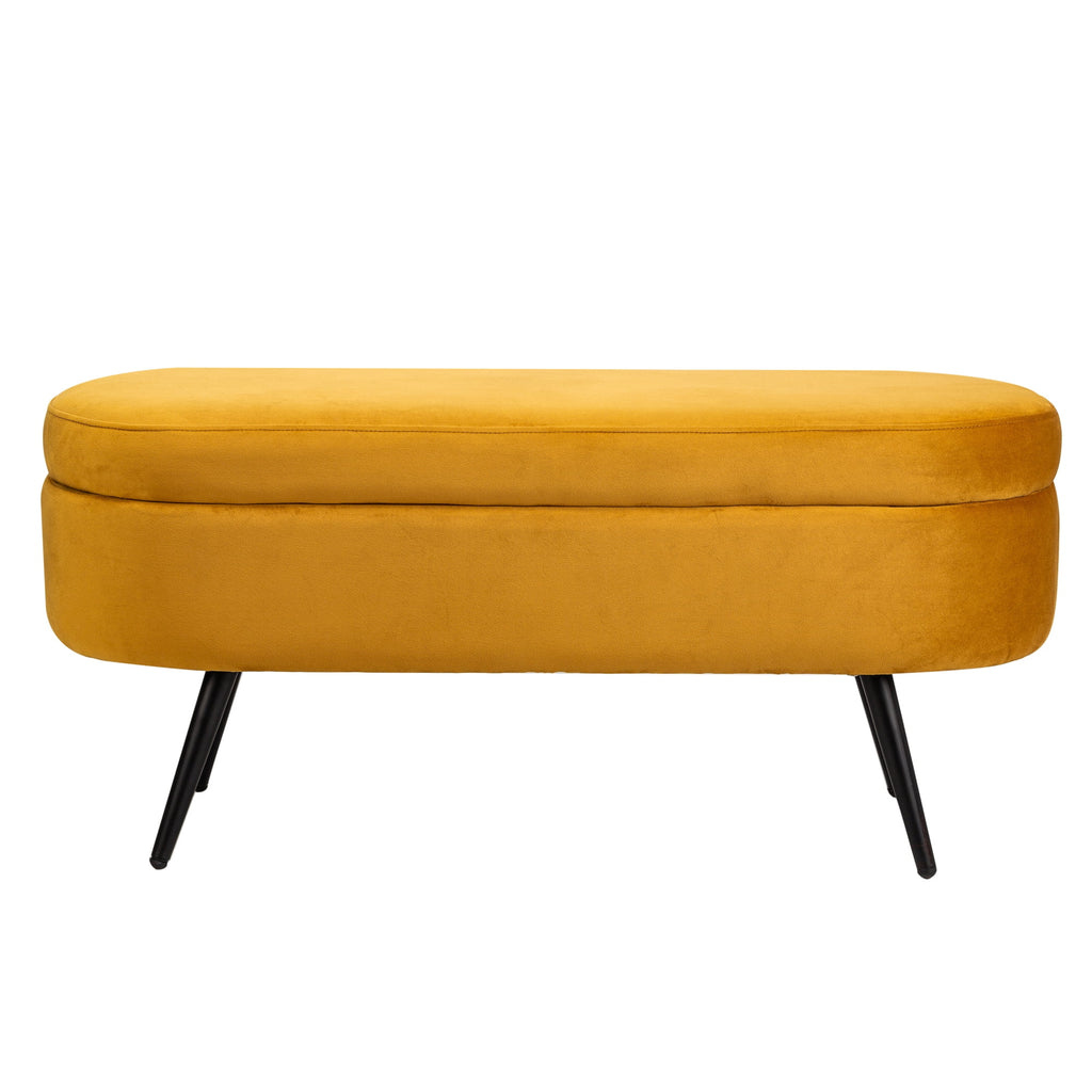 Metal and White Boucle Storage Bench Modern Design Style Entryway