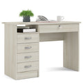 Walden Desk with 5 Drawers, Light Woodgrain color
