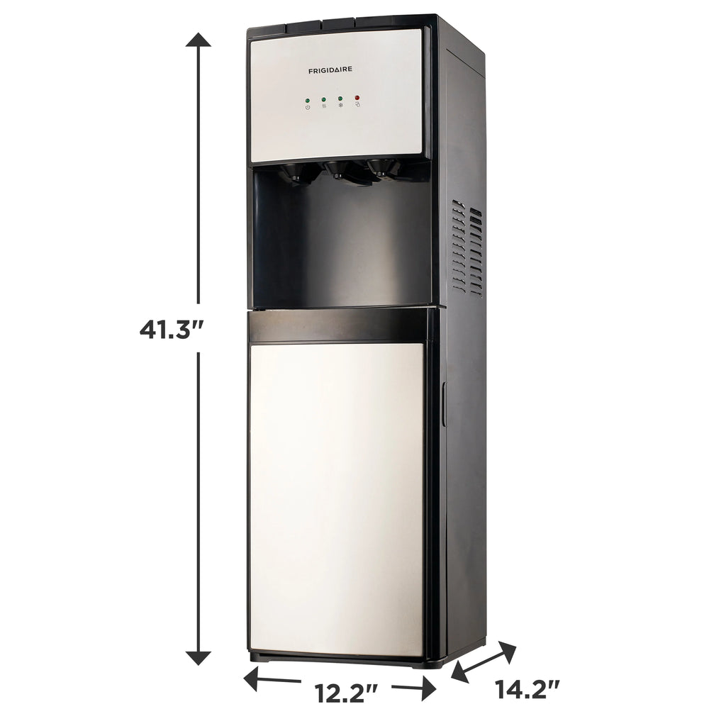 Frigidaire, 5 Gallon Bottom Loading Hot and Cold Water Dispenser EFWC505, Stainless Steel