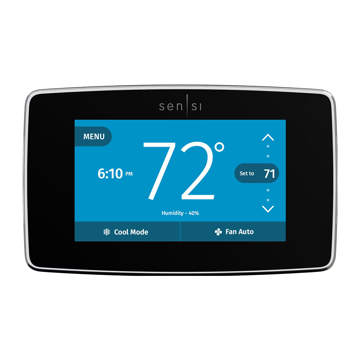 Emerson Sensi Touch Smart Programmable Wi-Fi Thermostat, C-Wire Required-Black