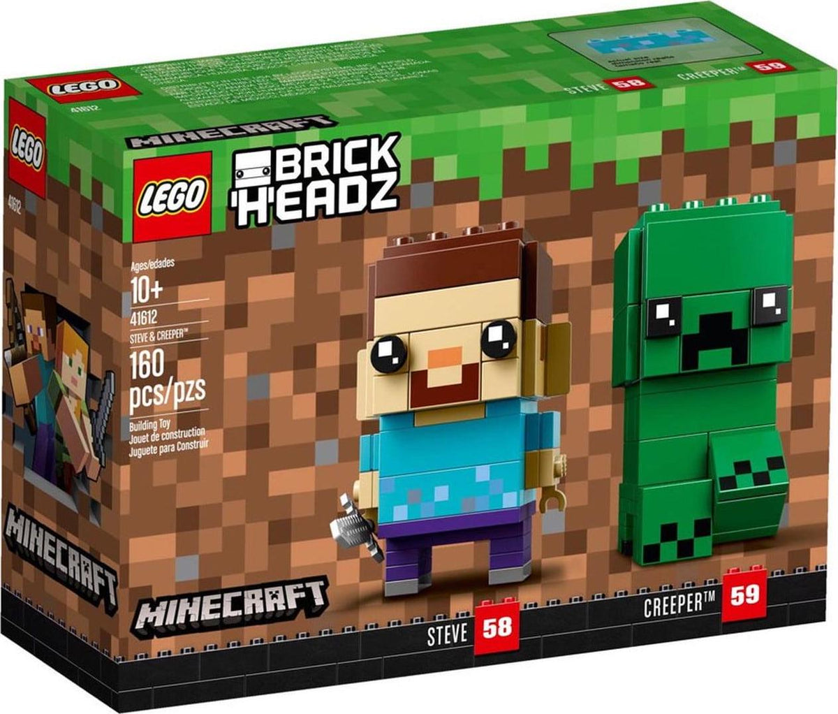 New Lego BrickHeadz Minecraft Steve &amp; Creeper 41612 10+ Building Toy