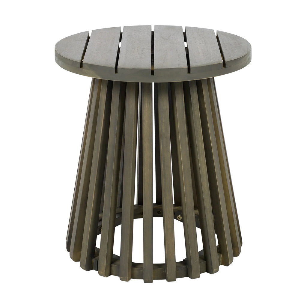 Christopher Knight Home Outdoor Acacia Wood Patio Side Table, Round Coffee Table for Backyard, Lawn, or Balcony, Light Teak