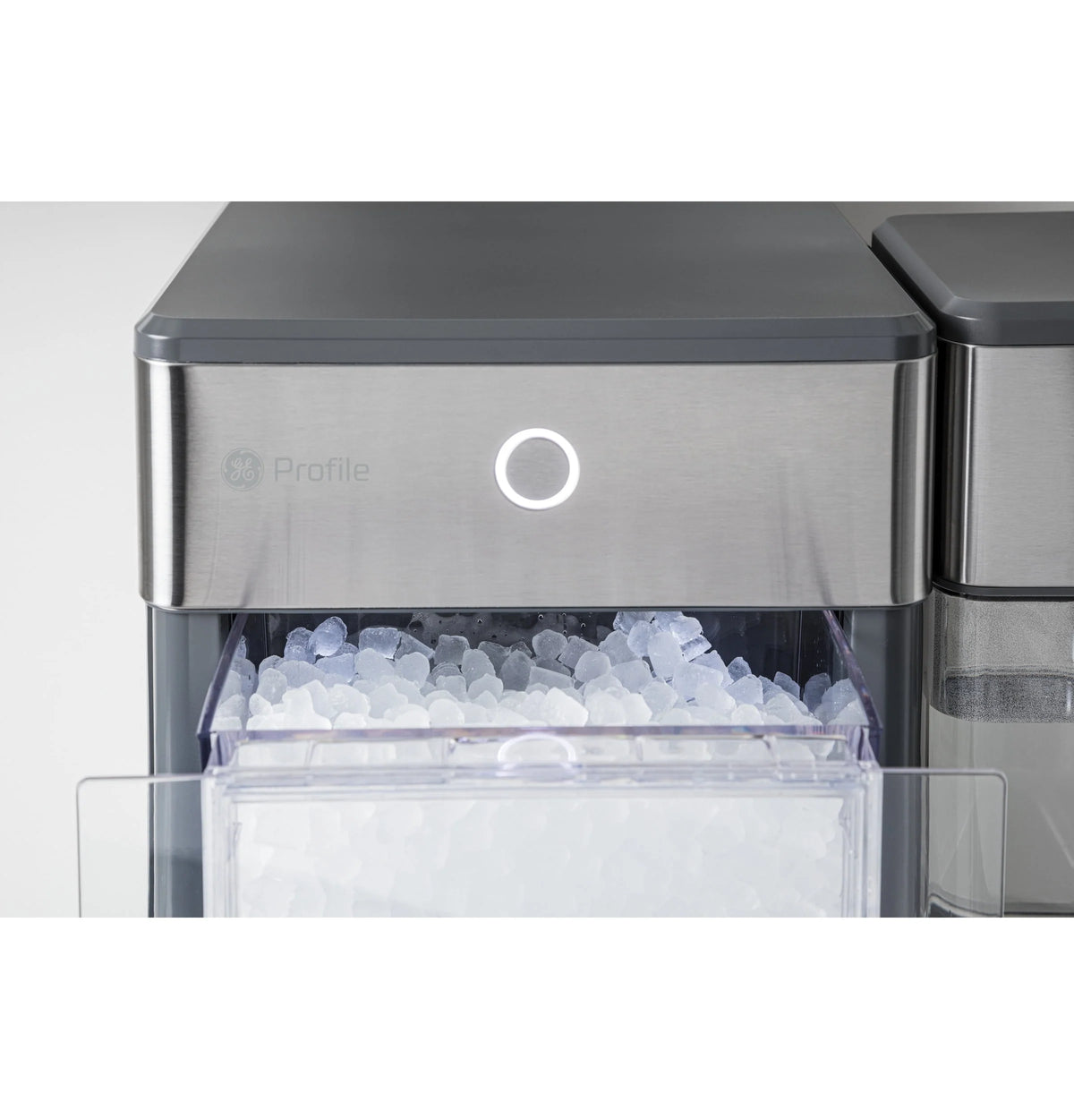 GE Profile Opal Nugget Ice Maker with Side Tank, Countertop Icemaker, Stainless Steel