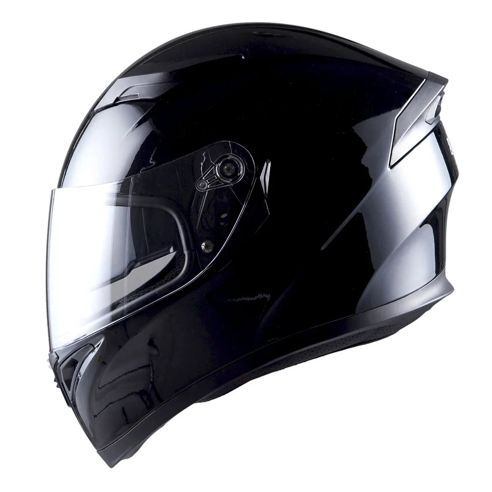 1Storm Motorcycle Modular Full Face Flip up Dual Visor Helmet + Spoiler + Motorcycle Bluetooth Headset: HJK316 Mechanic Red