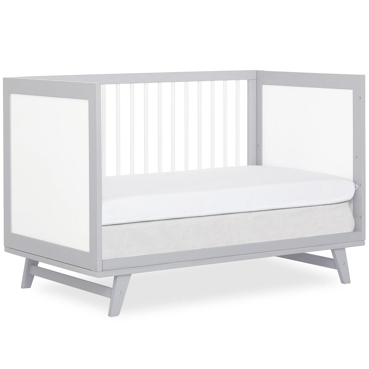 Dream On Me Carter 5-in-1 Full Size Convertible Crib. Grey and White