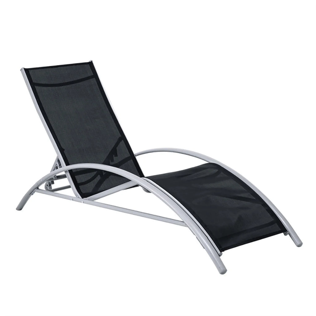 Aimee Lii 3 Pieces Folding Portable Zero Gravity Reclining Lounge Chairs Table Set, Wicker Patio Furniture