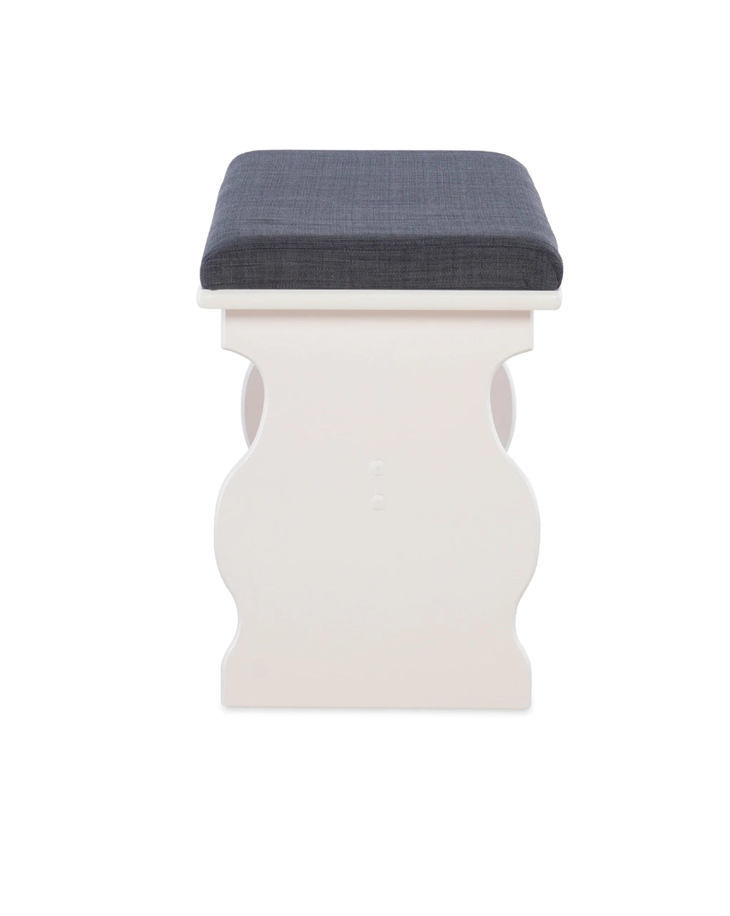 Linon Weston Corner Dining Breakfast Nook with Table and Bench, Seats 5-6, White Finish with Charcoal Fabric