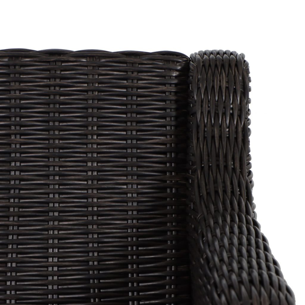 Better Homes & Gardens Bellamy  2-Pack Outdoor Wicker Club Lounge Patio Chairs, Dark Brown