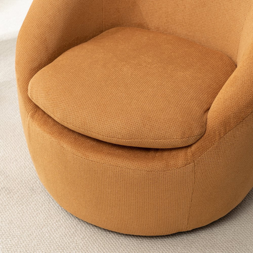 Roundhill Furniture Winnie Modern Barrel Chair, 360 Swivel