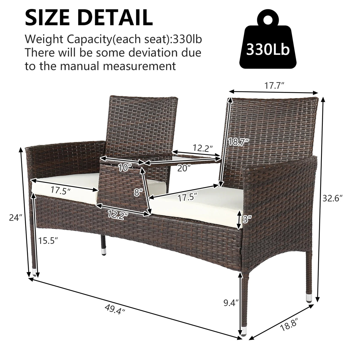 UBesGoo Set of 2 Wicker Chairs, Rattan Furniture Dining Chairs for Kitchen, Living Room, Wicker Conversation Bistro Chairs for Outdoor and Indoor, Brown