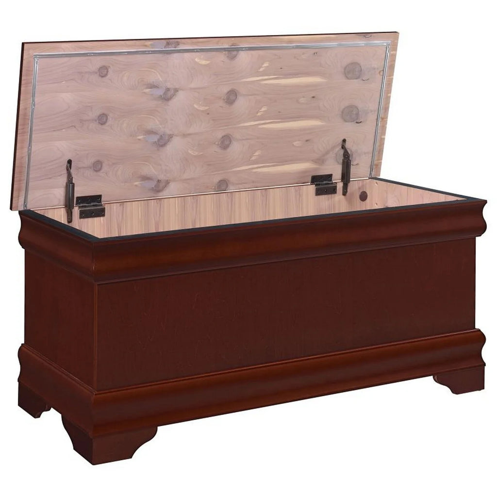 Traditional Style Wooden Cedar Chest, Brown