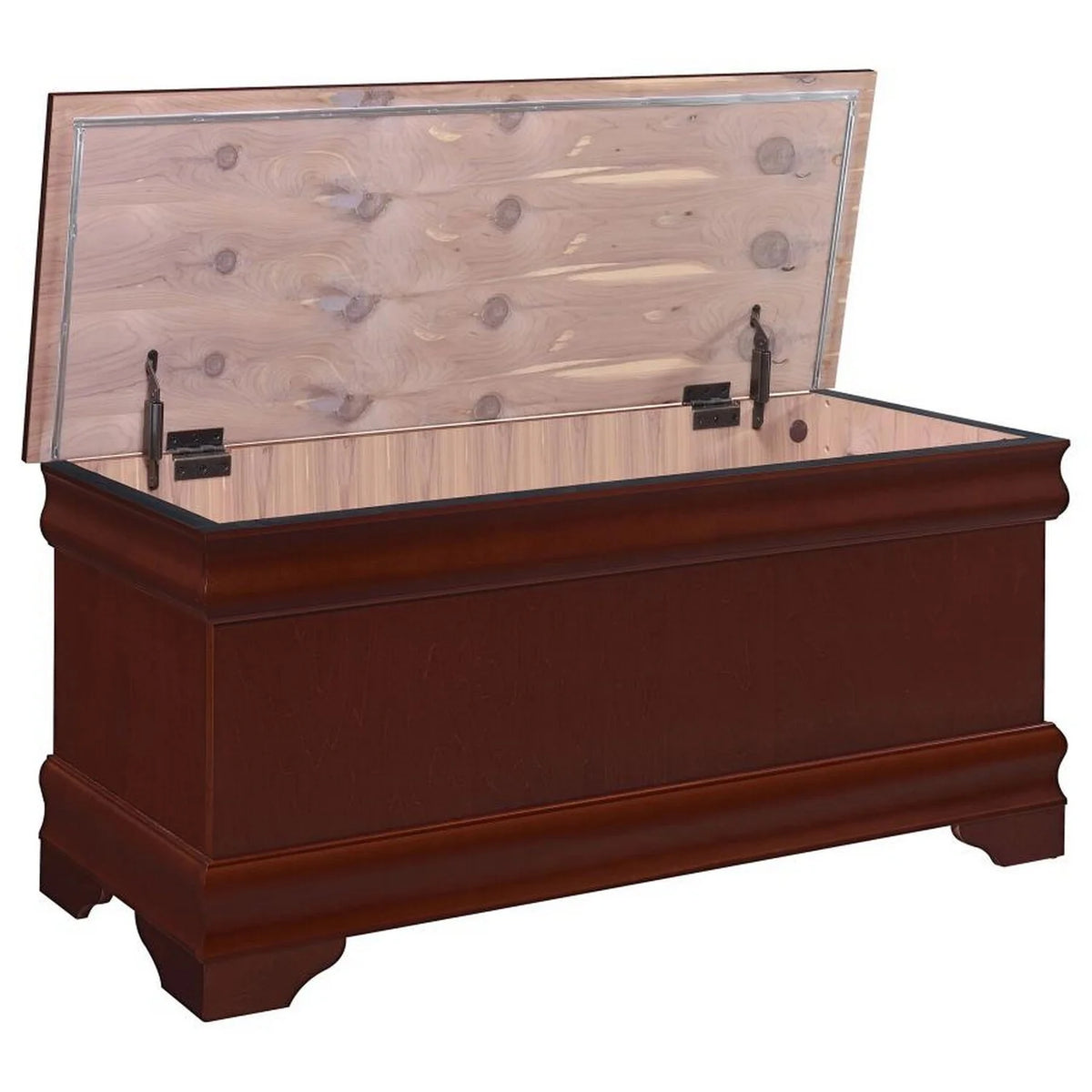 Traditional Style Wooden Cedar Chest, Brown