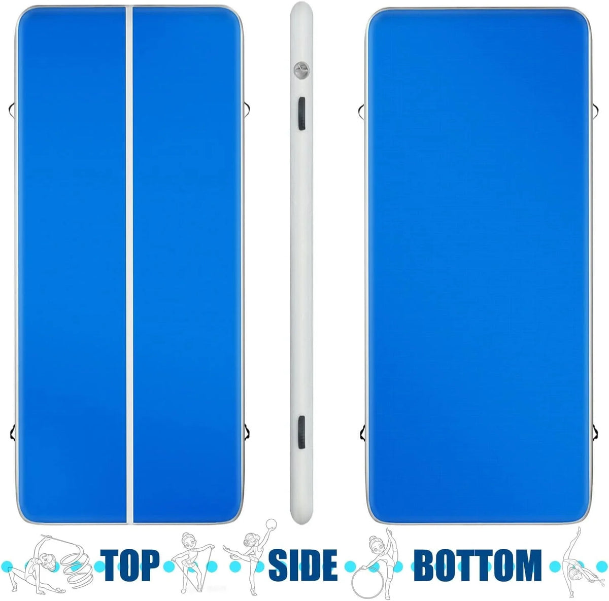 20 X 6.6 FT Inflatable Air Mat Tumble Track Tumbling Mat, 8 Inches Thickness Training Mat With Carry Bag Electric Pump for Home/Gym/Yoga/Training/Cheerleading