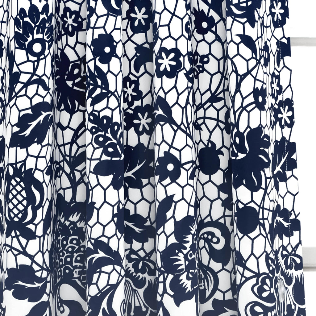 Lush Decor Estate Garden Print Room Darkening Window Curtain Panels Set