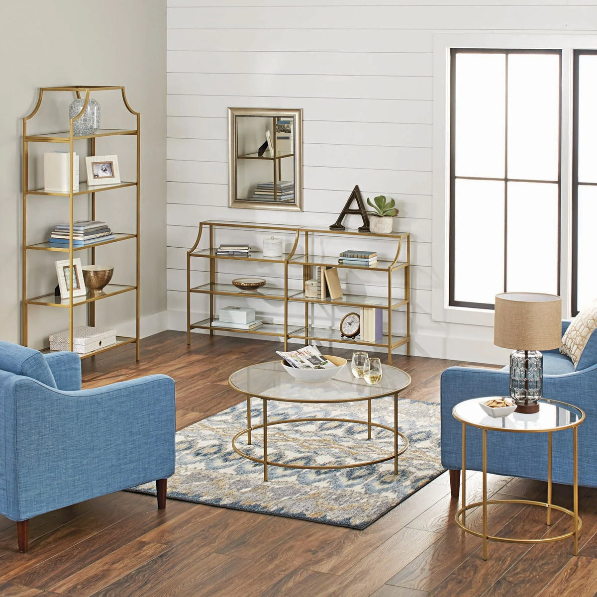 Better Homes & Gardens Nola Side Table, Gold Finish