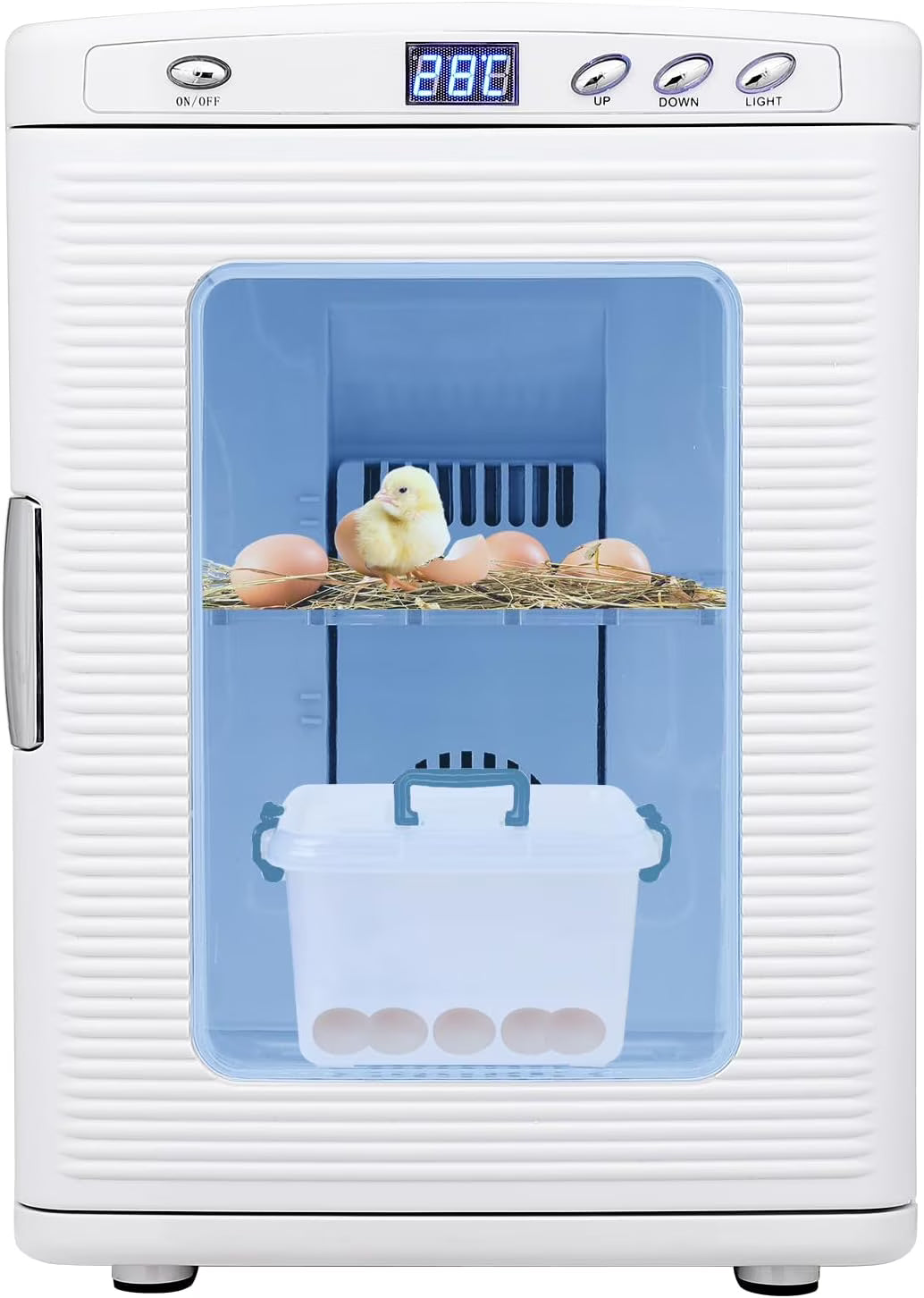 Garvee 25L Reptile Incubator for Hatching Eggs - Portable Scientific Laboratory Incubator, Temperature Controlled 10C-60C for Small Reptiles, Cooling and Heating Digital Incubator, 12V/110V Black