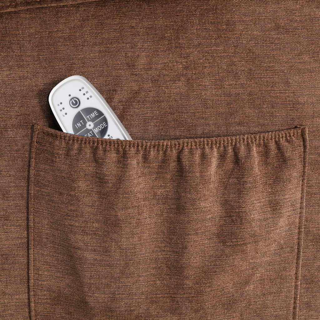 JONPONY Power Lift Recliner Chair Recliners for Elderly with Heat and Massage Recliner Chair for Living Room with Infinite Position and Side Pocket,USB Charge Port,Brown