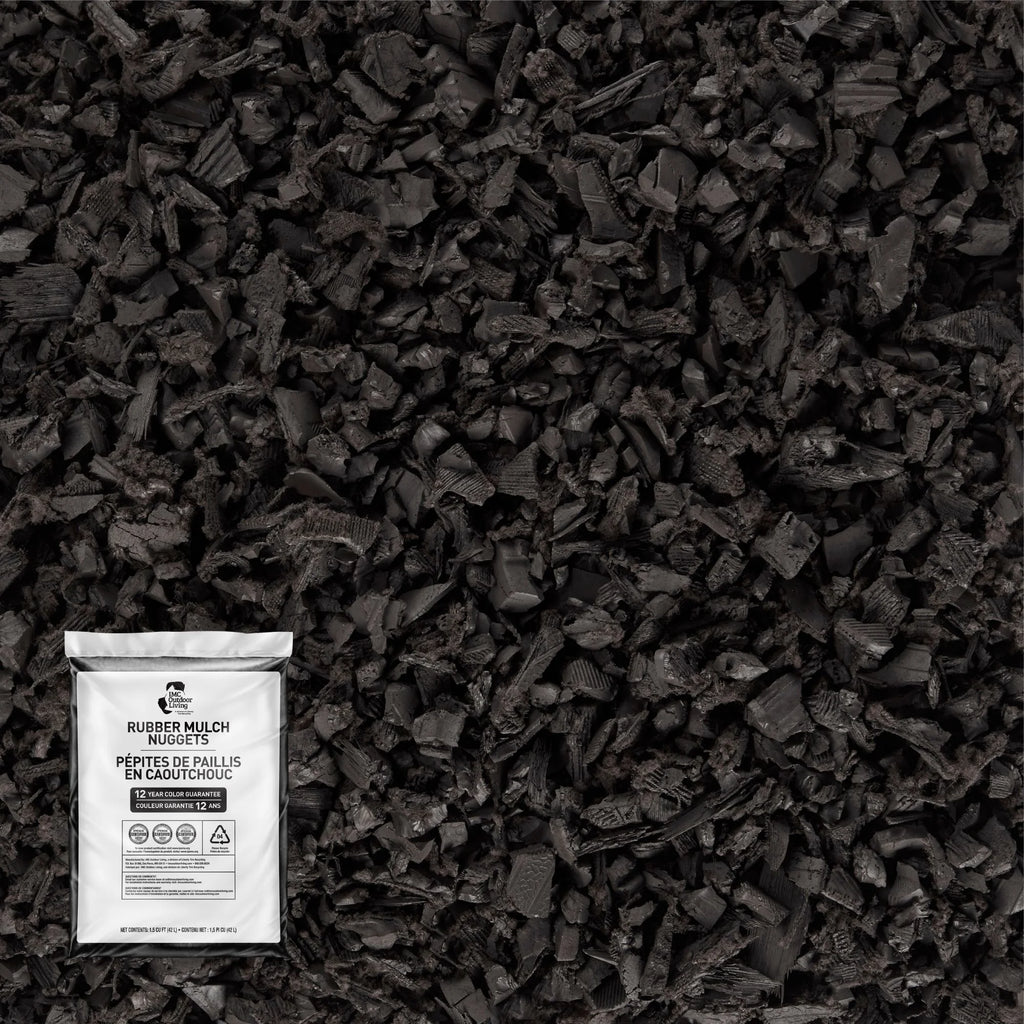 GroundSmart Black Rubber Mulch, 37.5 Cu Ft