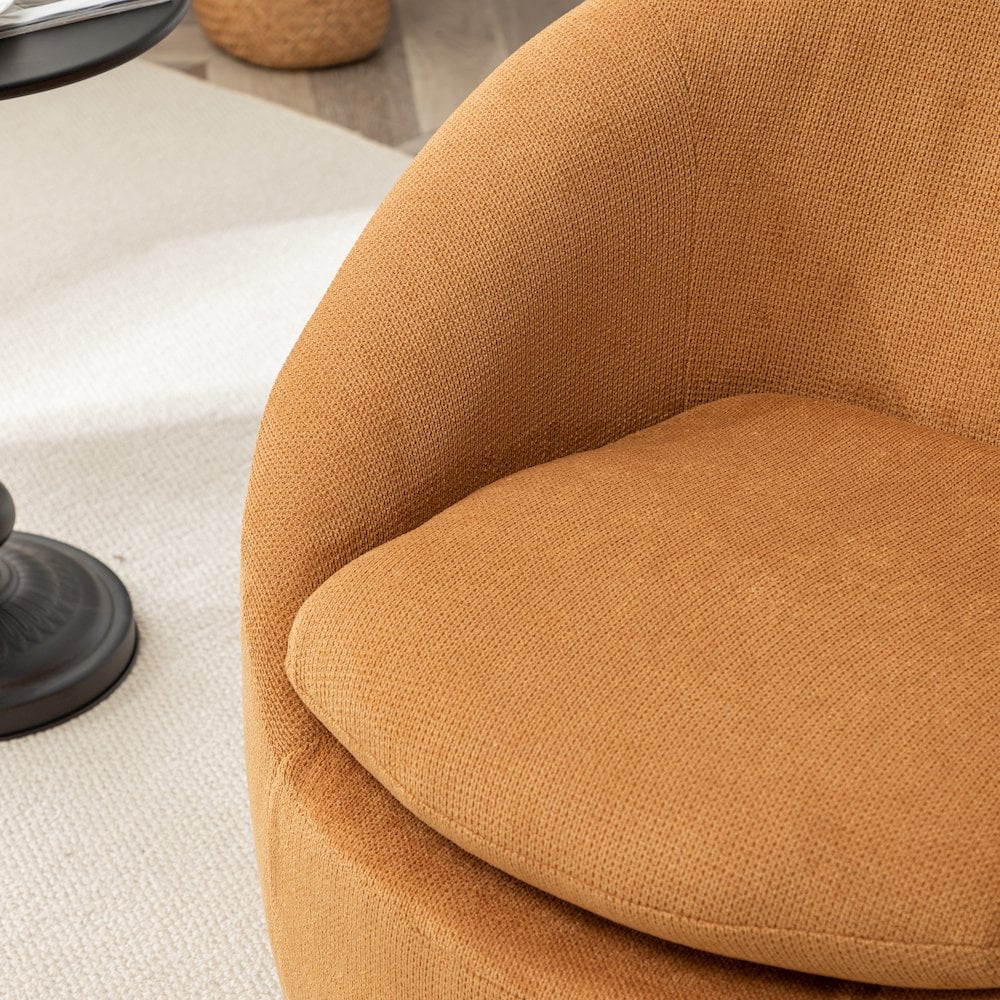 Roundhill Furniture Winnie Modern Barrel Chair, 360 Swivel