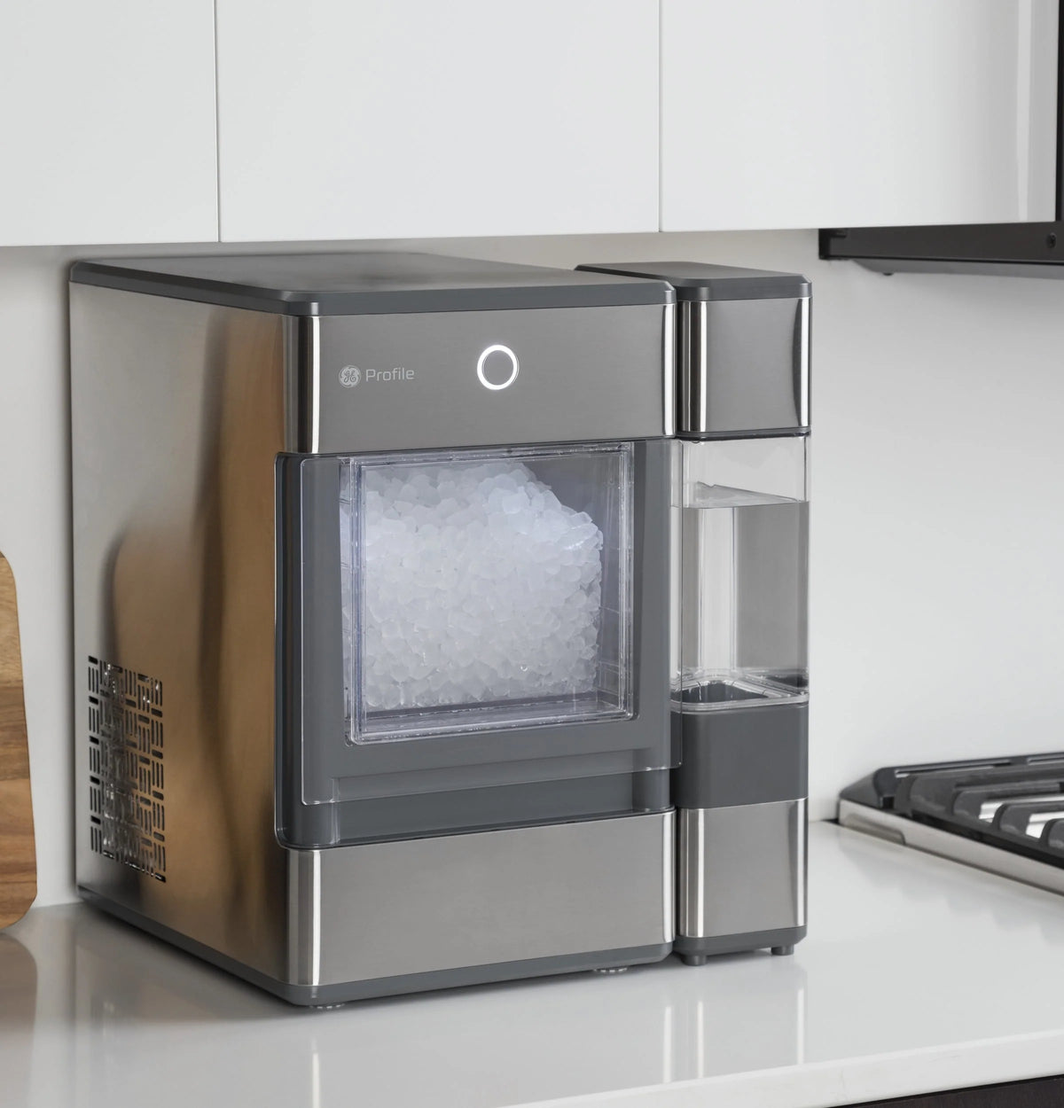 GE Profile Opal Nugget Ice Maker with Side Tank, Countertop Icemaker, Stainless Steel