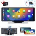 10.26 Wireless Apple Carplay Screen with Android Auto, 4K Dash Cam, Backup Camera, Bluetooth, GPS, Voice Control
