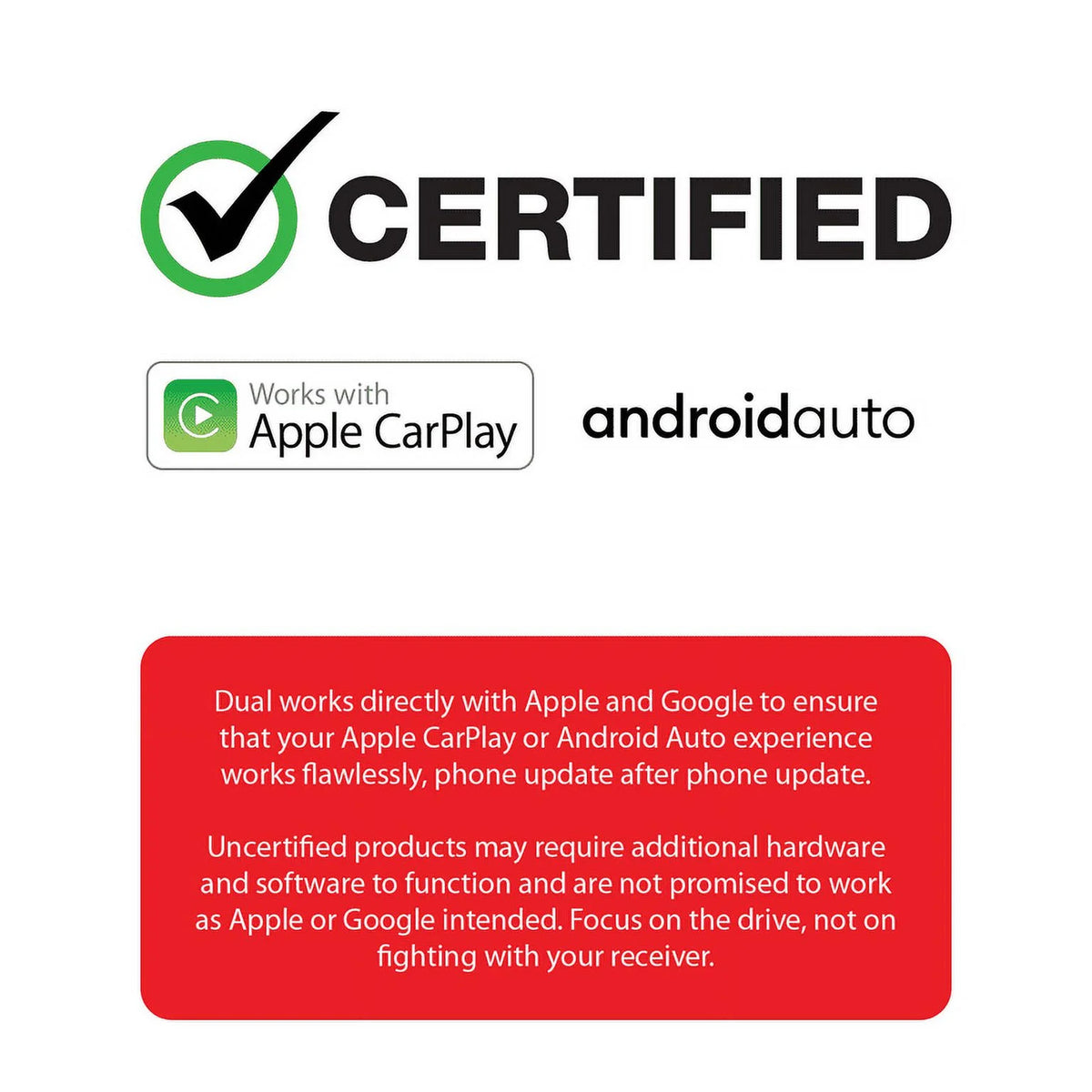 Dual Electronics 10.1" Touchscreen Car Stereo Receiver with Wireless Apple CarPlay & Android Auto Includes Single & Double DIN Adapters, Bluetooth, USB DMCPA10W (New)