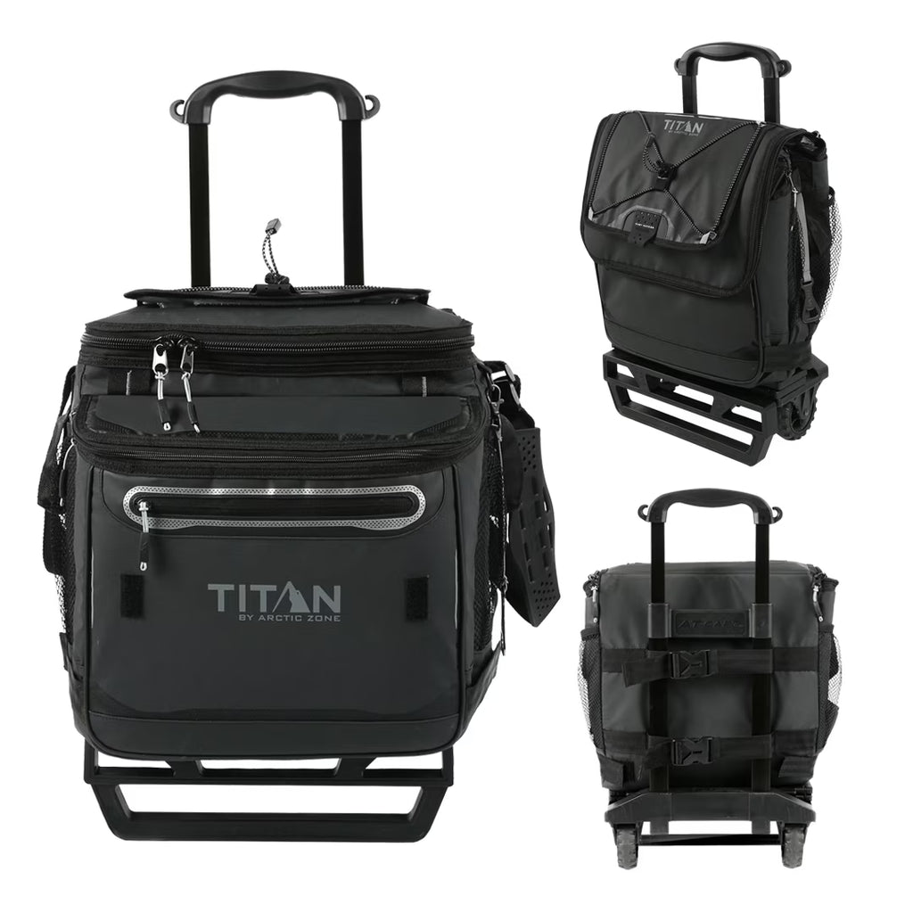 Titan by Arctic Zone 60 Can, 40 Quart Soft Cooler with Wheels, Basalt Gray
