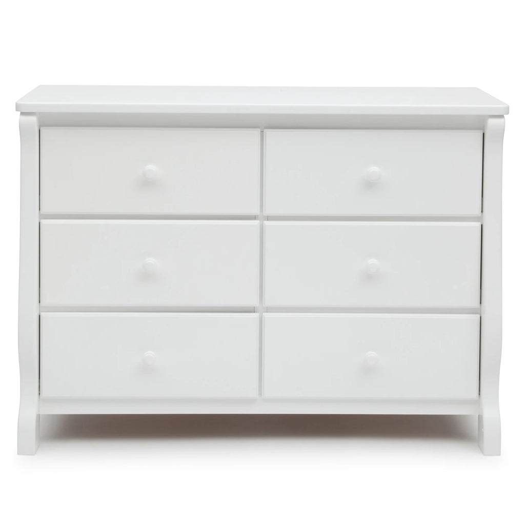Delta Children Universal 6 Drawer Dresser with Interlocking Drawers - Greenguard Gold Certified, Grey