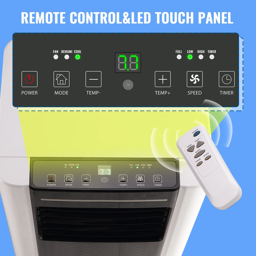 TACOOL Portable Air Conditioner 8000 BTU Portable Ac Unit up to 250 Sq, 3 IN 1 with Remote Control, All White, New