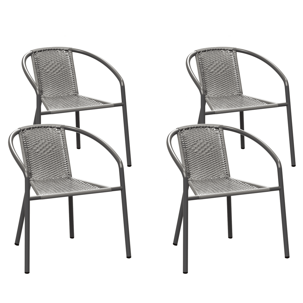 Gaildon Pack Medium Brown Rattan Indoor-Outdoor Restaurant Stack Chair | Versatile and Stylish Seating