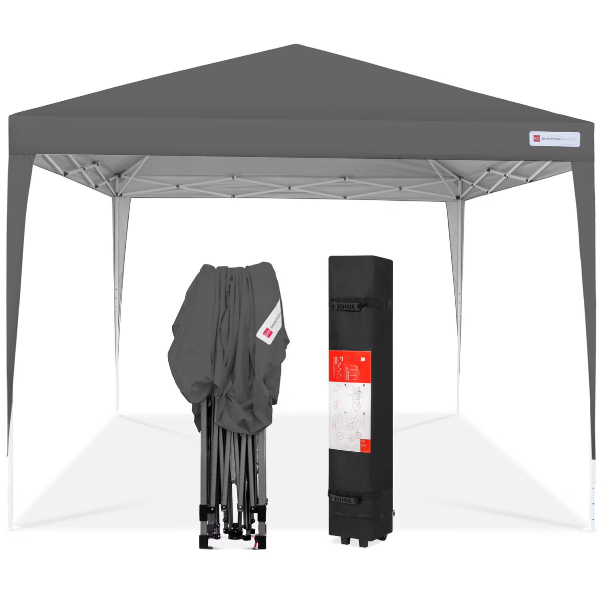 Best Choice Products 10x10ft Pop Up Canopy Outdoor Portable Adjustable Instant Gazebo Tent w/ Carrying Bag - White