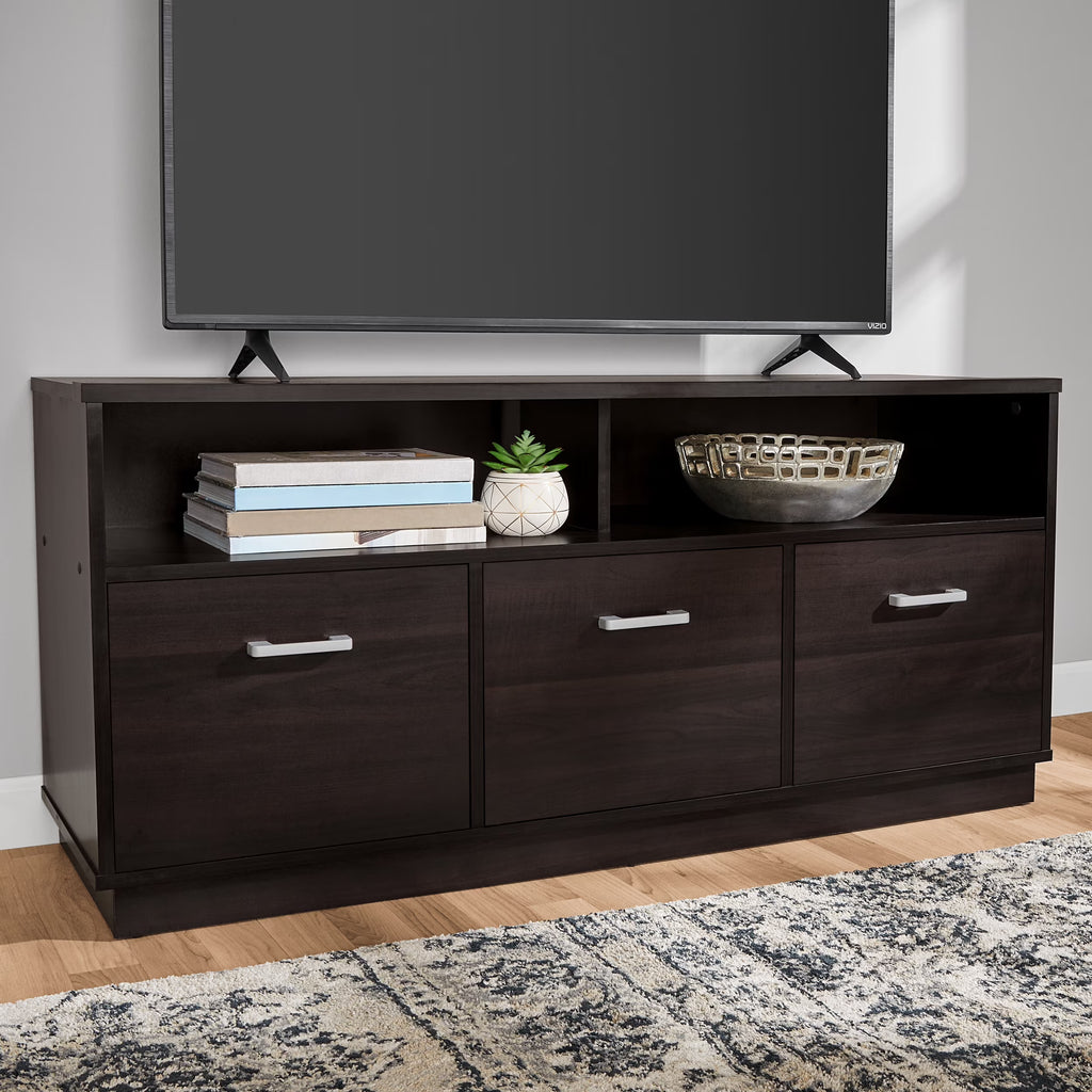 Mainstays 3-Door TV Stand Console for TVs up to 50", Blackwood Finish
