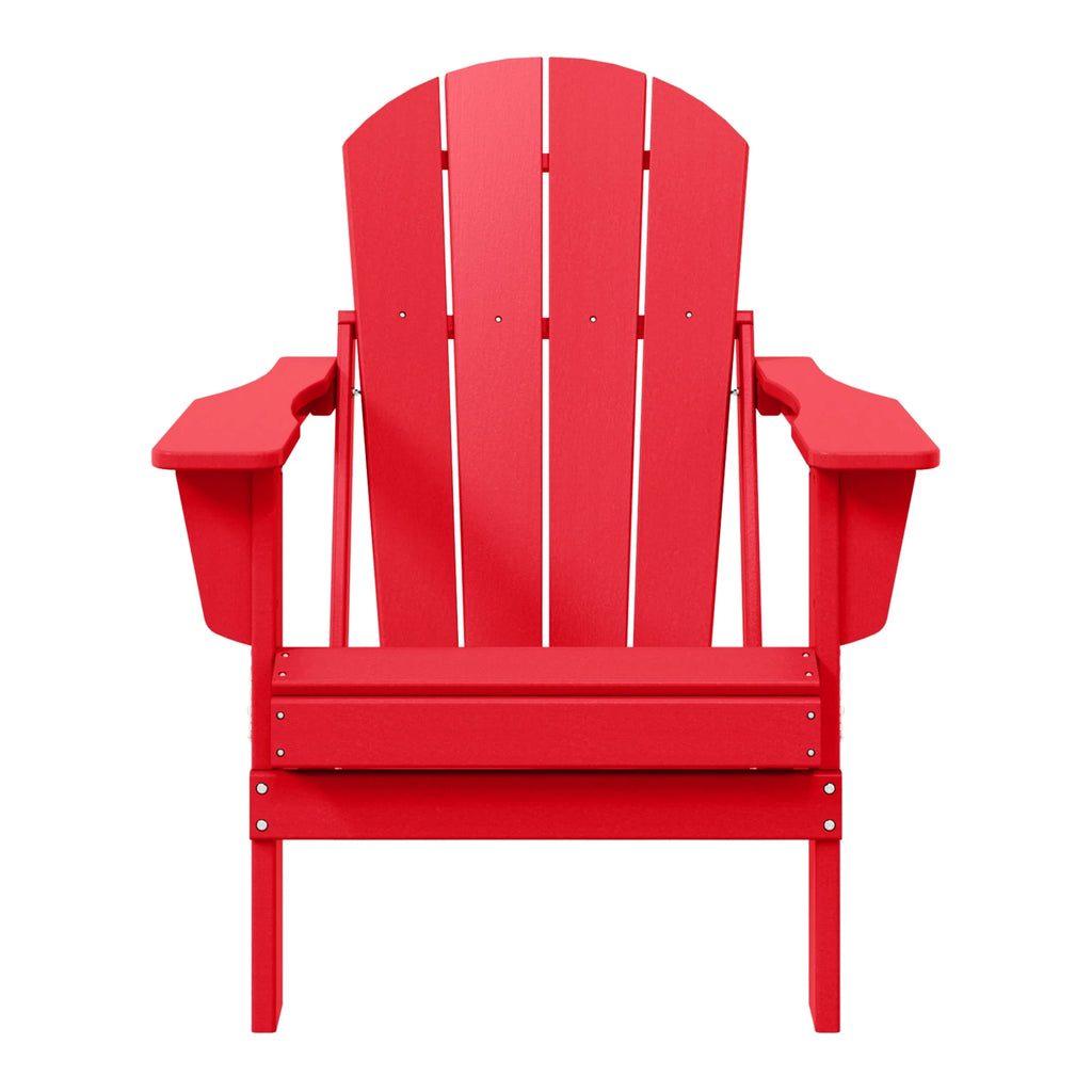 Westintrends Outdoor Folding HDPE Adirondack Chair, Patio Seat, Weather Resistant, Dark Brown