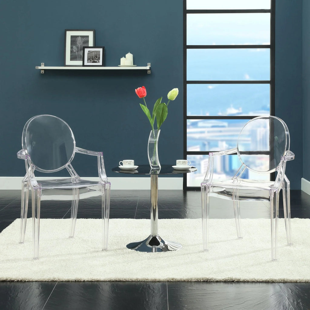 Modway Casper Miniature Chair in Clear,  3.5"l x 3.5"w x 6.5"h"