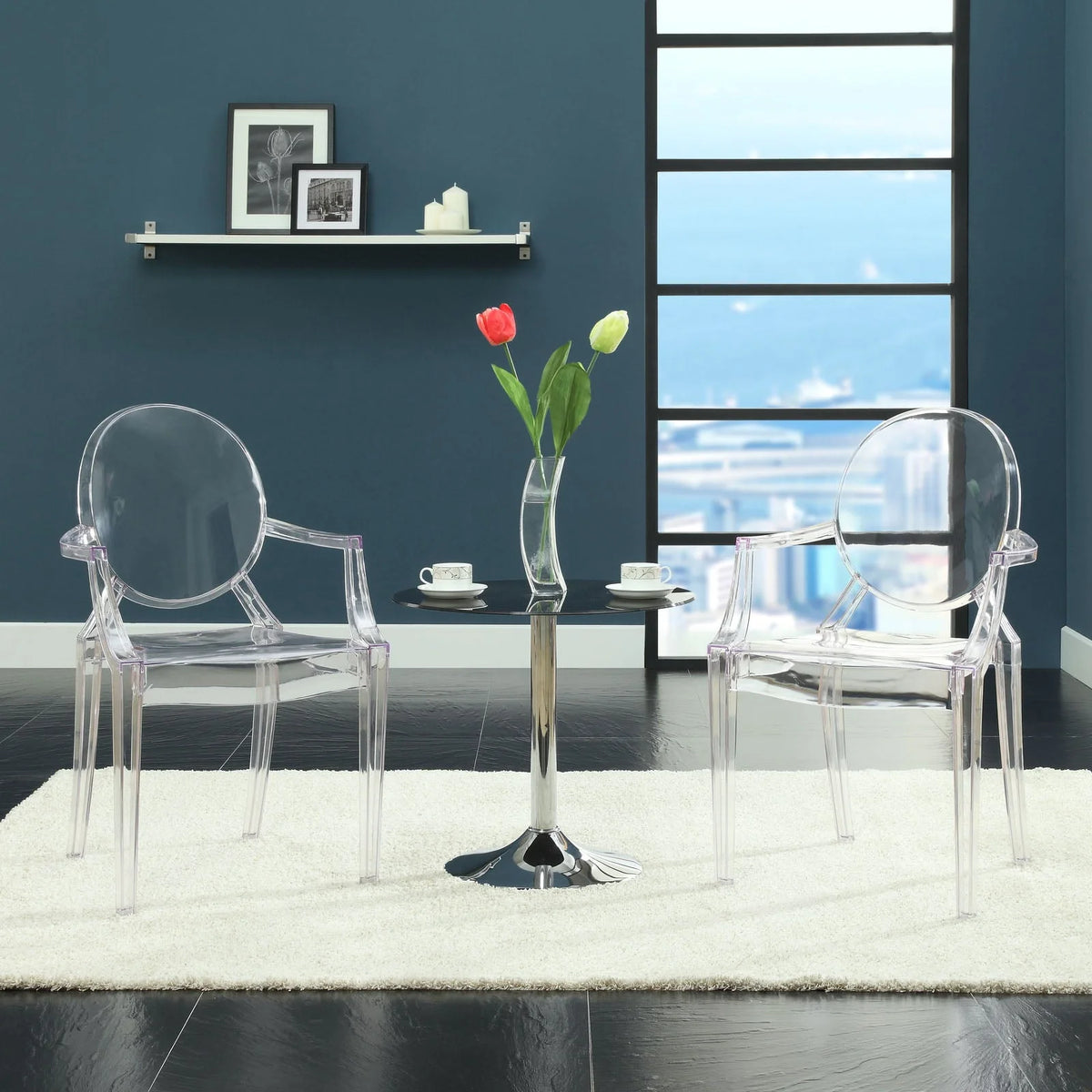 Modway Casper Miniature Chair in Clear,  3.5"l x 3.5"w x 6.5"h"
