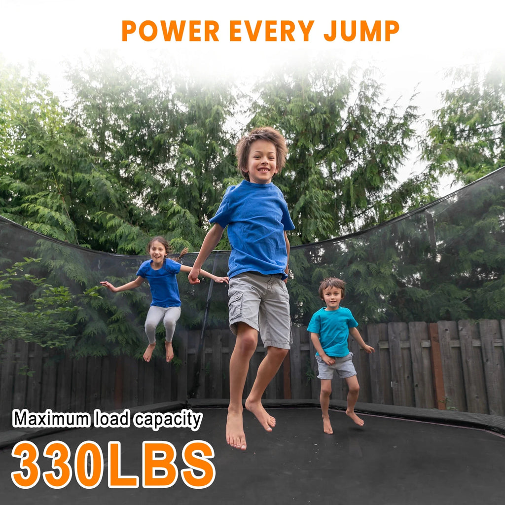 MammyGol Trampoline 8FT 12FT 14FT , Recreational Trampolines with Enclosure Net and Ladder, Outdoor Trampoline for Kids and Adults