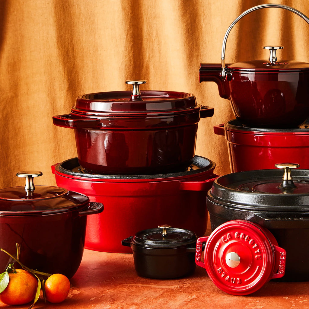 Staub Cast Iron 4-qt Round Cocotte - Matte Black