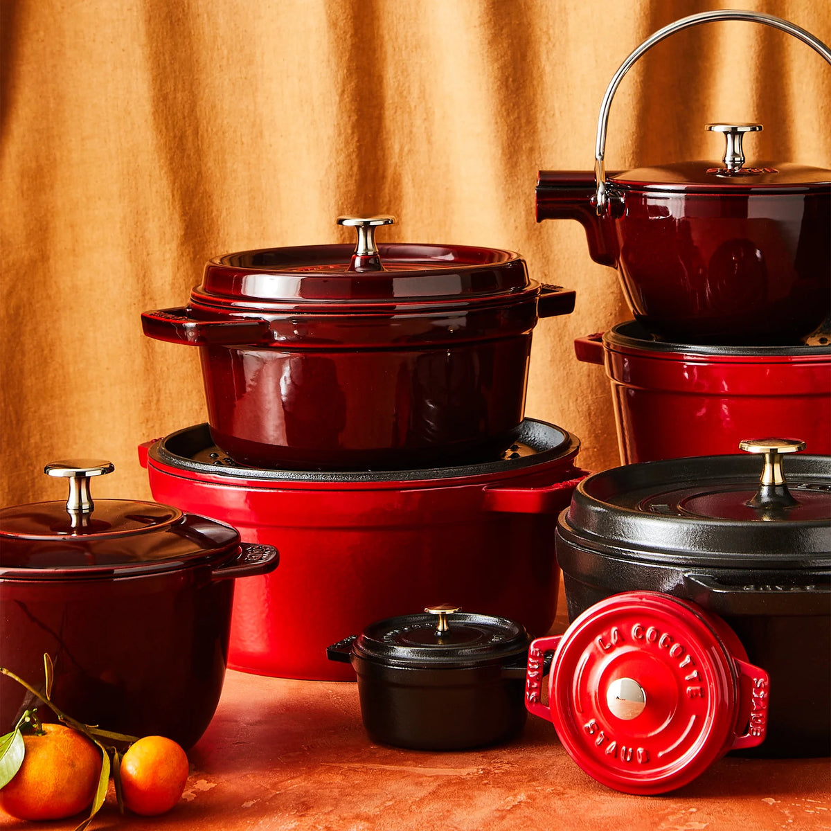 Staub Cast Iron 4-qt Round Cocotte - Matte Black