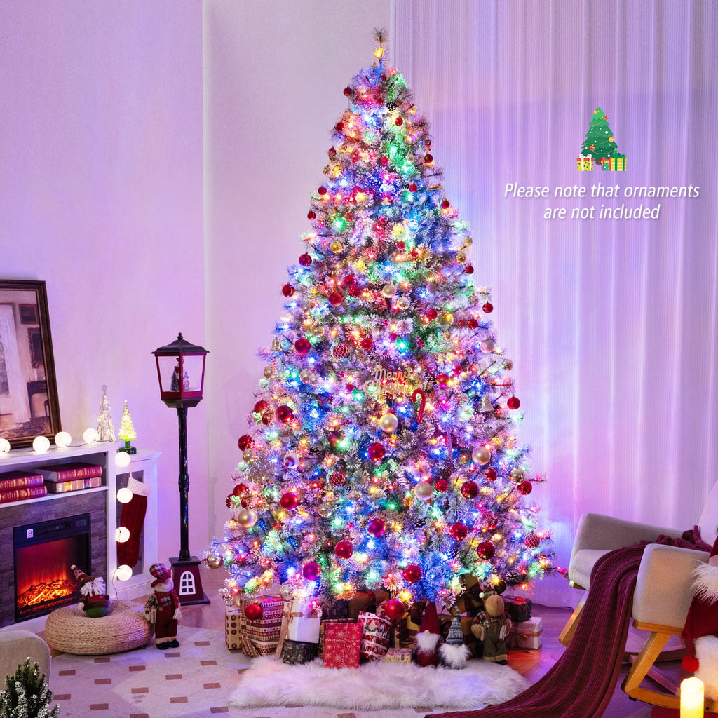 Costway 9 FT Artificial Christmas Tree with  360 Quick Power Connector 1714 Pine Needles