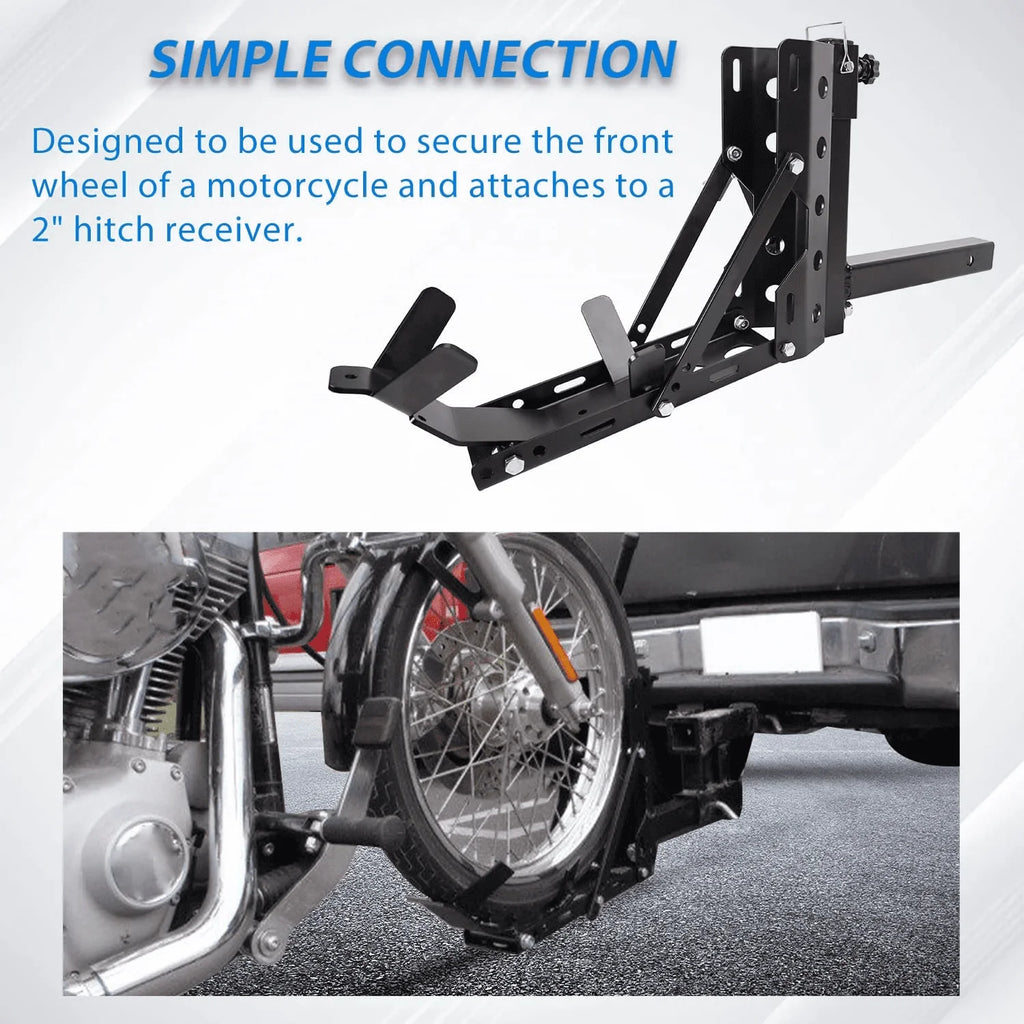 Kojem 800lb Motorcycle Trailer Hitch Carrier Tow Dolly Hauler Mount Rack 2 " Heavy Duty Steel