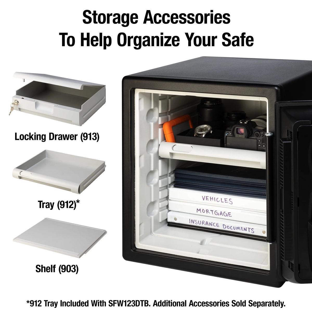 SentrySafe SFW123DTB Fire-Resistant and Water-Resistant Safe with Combination Lock, 1.23 cu. ft.
