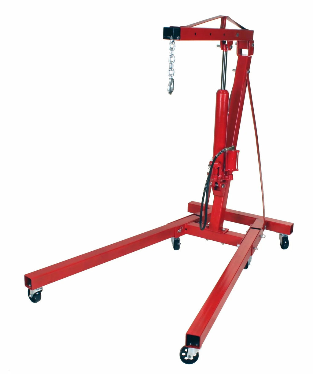 Dragway Tools 2 Ton Folding Air Hydraulic Engine Hoist Cherry Picker Shop Crane