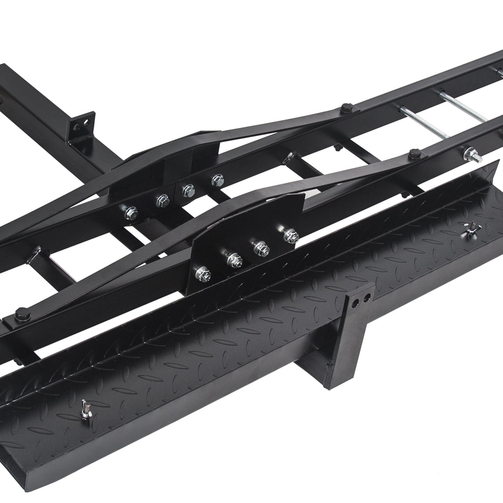 Kojem 500 Lbs Heavy Duty Motorcycle Dirt Bike Scooter Carrier Hitch Rack Hauler Trailer with Loading Ramp