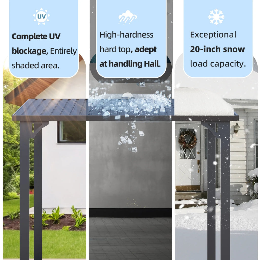 AECOJOY 10' x 12' Hardtop Gazebo, Heavy Duty Outdoor Gazebo with Galvanized Steel Sloping Roof, All Weatherproof Metal Gazebo Featuring Vertical Stripes for Patio, Backyard, and Lawns