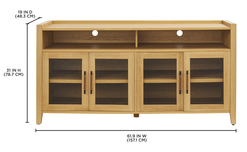 Better Homes & Gardens Reading Refined Farmhouse TV Stand for TVs up to 65", Walnut Finish