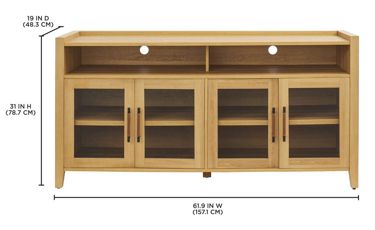 Better Homes & Gardens Reading Refined Farmhouse TV Stand for TVs up to 65", Walnut Finish