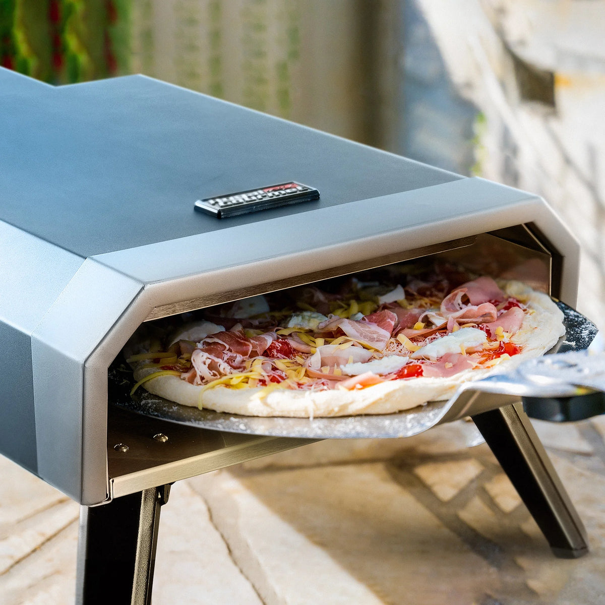 Royal Gourmet GP1301 Portable Gas Pizza Oven with 13-inch Pizza Stone,with Collapsible Legs for Backyard, Outdoor, Handmade Pizza, Black