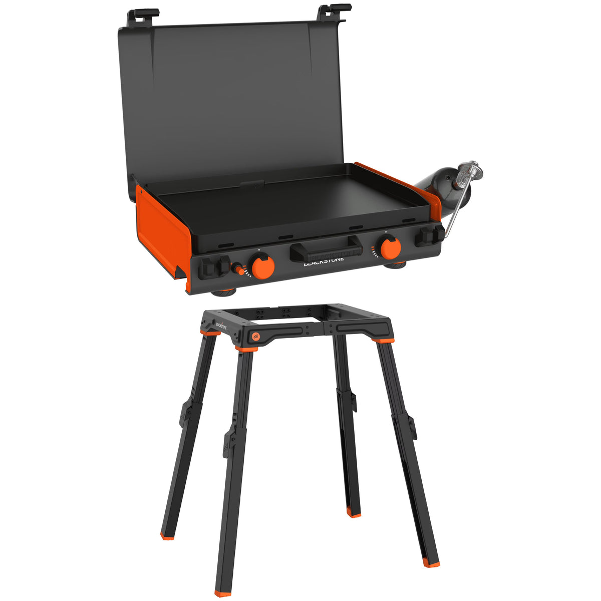Blackstone Adventure Ready 20 x14 2-Burner Propane Camping Griddle with Latching Hood and Handle