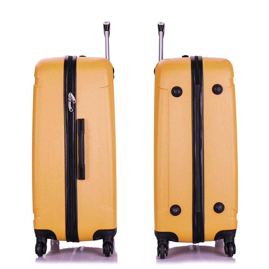 InUSA Pilot 3-Piece Hardside Luggage Sets with Spinner Wheels, Handle, Trolley, (20"/24"/28"), Blue