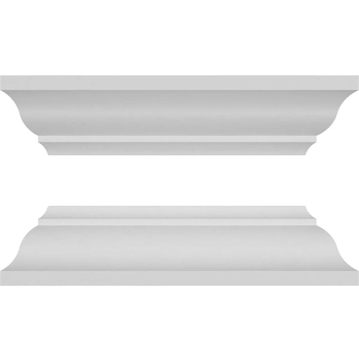 Ekena Millwork 6"W x 8'H Craftsman Classic Square Non-Tapered, Raised Panel PVC Column Kit, Crown Capital & Crown Base